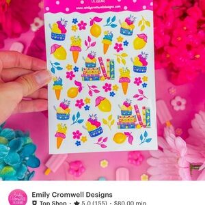 Emily Cromwell Designs Colorful Stickers, Notepad, and Sticky Note Set
